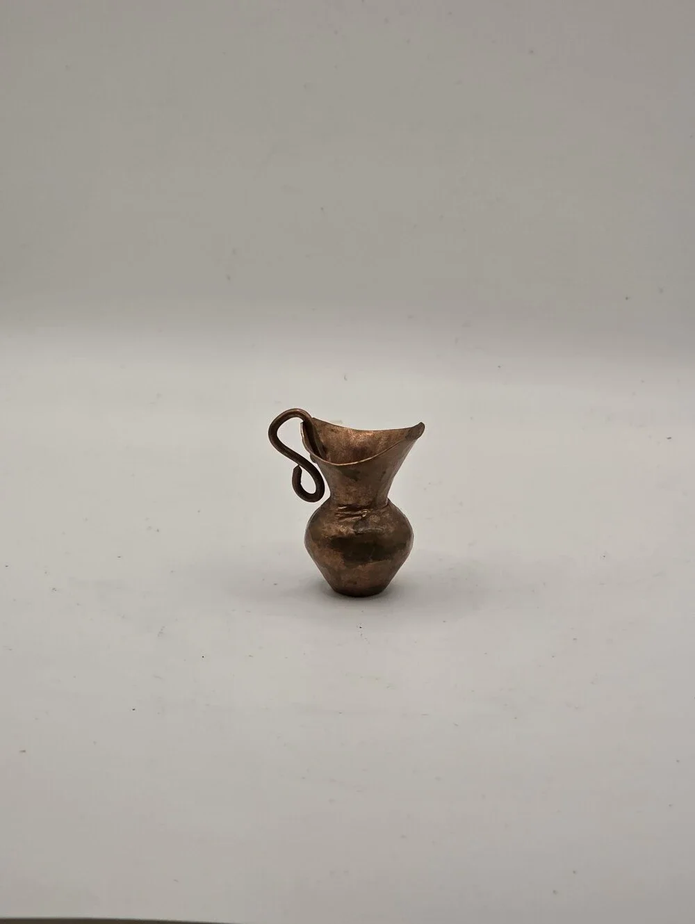 ​Antique Miniature Hammered Copper Pitcher Tiny Pitcher Jug Vessel 1.75 Inch
